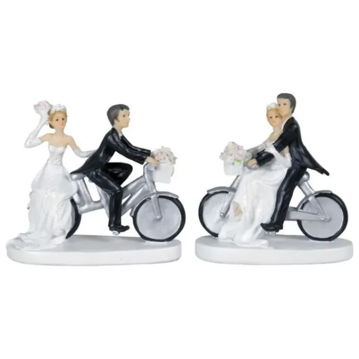 MALLARD FERRIERE Figurine Mariage Couple à Vélo 13 cm (x2) Discount