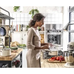 KITCHENAID FIN DE SERIE Casserole Émaillée 20cm Crème Clearance