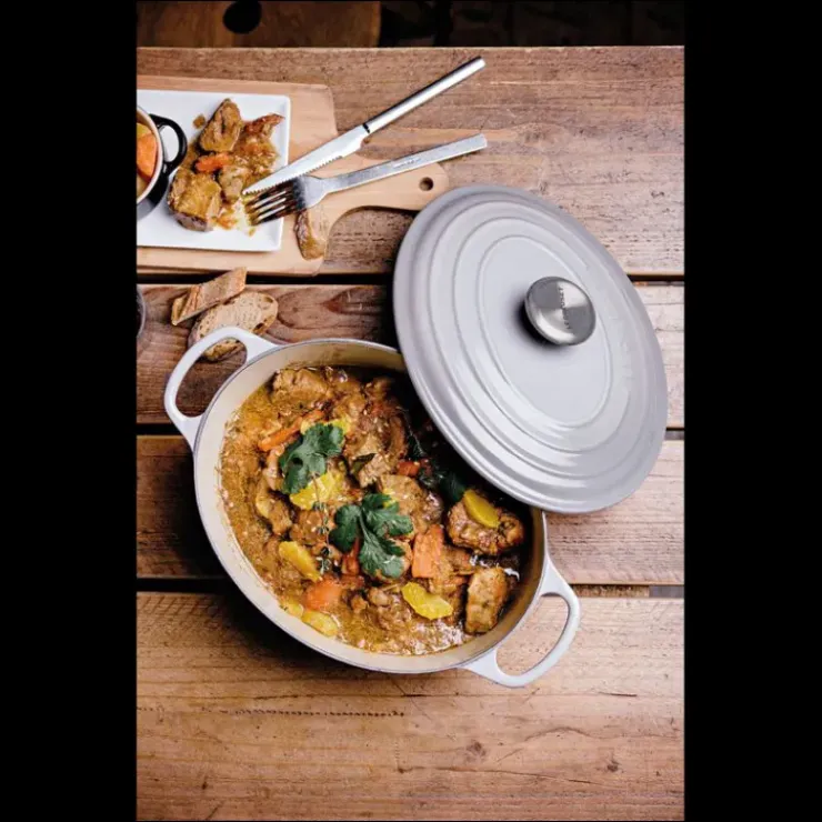 LE CREUSET FIN DE SERIE Cocotte en fonte Ovale 29 cm Mist Grey Signature Online