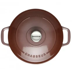 CHASSEUR FIN DE SERIE Cocotte en Fonte Ronde 20 cm Bois de Rose Hot