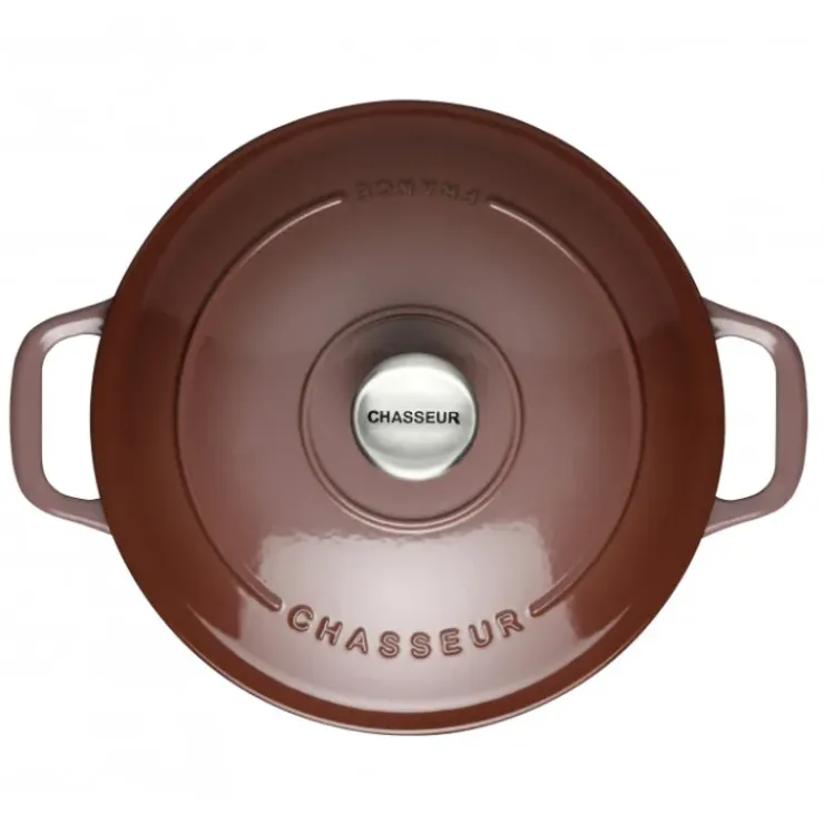 CHASSEUR FIN DE SERIE Cocotte en Fonte Ronde 20 cm Bois de Rose Hot