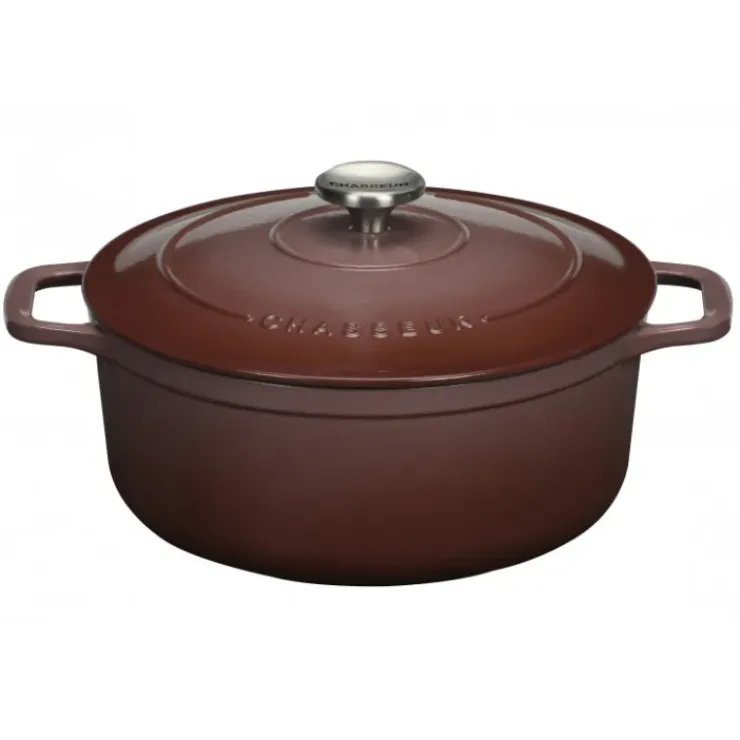 CHASSEUR FIN DE SERIE Cocotte en Fonte Ronde 20 cm Bois de Rose Hot