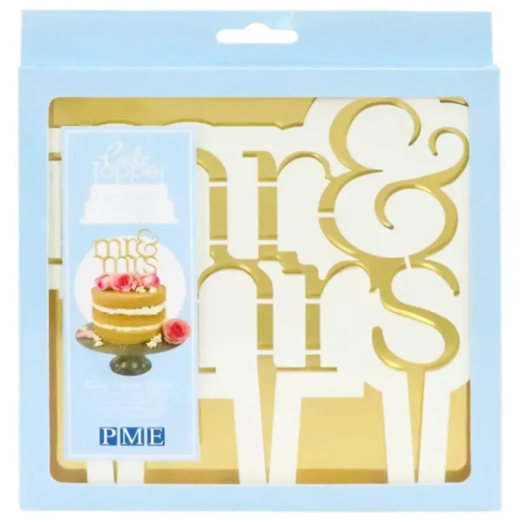 PME FIN DE SERIE Découpoir Cake Topper Mr & Mrs Moderne 16,5 x 15 cm Discount