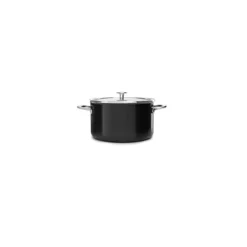 KITCHENAID FIN DE SERIE Faitout Émaillé 20cm Noir Onyx Best