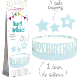 SCRAPCOOKING FIN DE SERIE Kit Décor Gâteau Anniversaire (4 pièces) Best