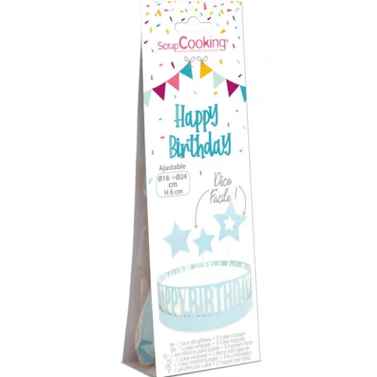SCRAPCOOKING FIN DE SERIE Kit Décor Gâteau Anniversaire (4 pièces) Best