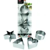 IBILI FIN DE SERIE Lot 4 Emporte-Pièces Inox Coeur, Triangle, Étoile et Cercle 8 cm Best