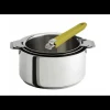 CRISTEL FIN DE SERIE Lot de 3 Casseroles inox avec Poignée Jaune Mutine Amovible New