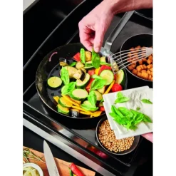 DE BUYER FIN DE SERIE Poêle à Légumes Perforée Tôle Bleue Ø 28 cm Outdoor Hot