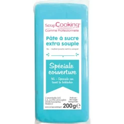SCRAPCOOKING FIN DE SERIE Pâte à Sucre Bleu Spéciale Couverture 200g Hot