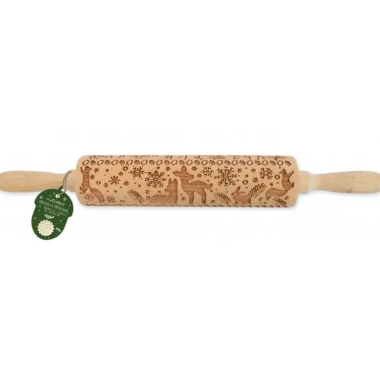 SCRAPCOOKING FIN DE SERIE Rouleau à Pâtisserie Motif Noël Forêt Enchantée 39 cm Best