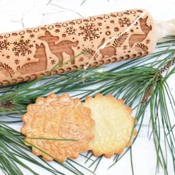 SCRAPCOOKING FIN DE SERIE Rouleau à Pâtisserie Motif Noël Forêt Enchantée 39 cm Best