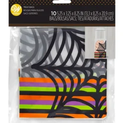 WILTON FIN DE SERIE Sac à Bonbon Toile d'Araignée 13 x 8 x H 21 cm (x10)