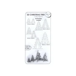 JEM FIN DE SERIE Set Emporte-Pièces Plastique Sapin de Noël 3D (x8) New