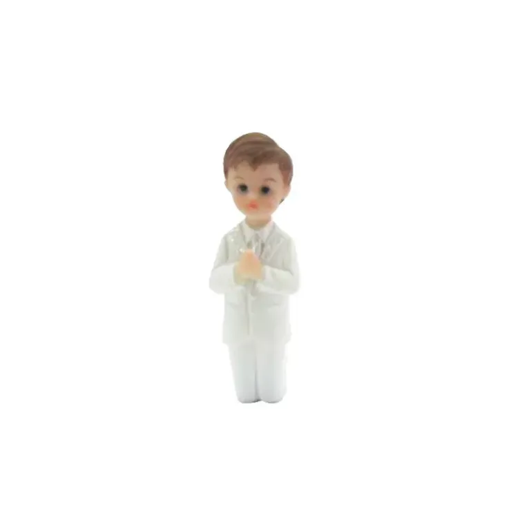CUISINEADDICT FIN DE SERIE Sujet Communion Garçon en prière 8 cm