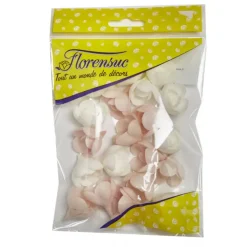 FLORENSUC Fleur Azyme Bio Rose Rose et Blanche 3 cm x20 Discount