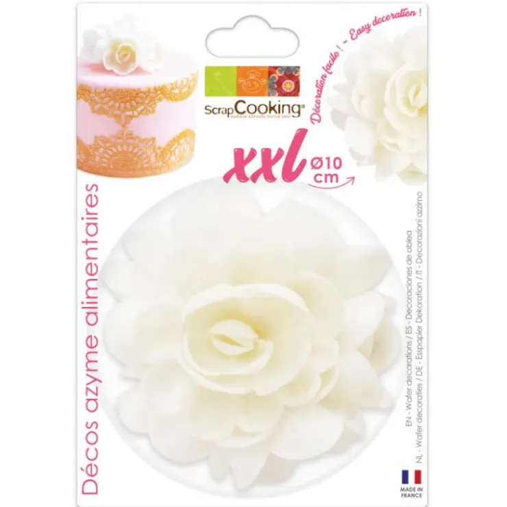 SCRAPCOOKING Fleur Azyme Blanc XXL 10cm Online