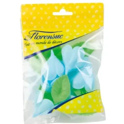 FLORENSUC Fleurs de rose bleue x6, grandes feuilles x12 - en Azyme Discount