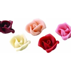 MALLARD FERRIERE Fleurs en pâte d'amande roses assorties (x35) Mallard Ferrière New