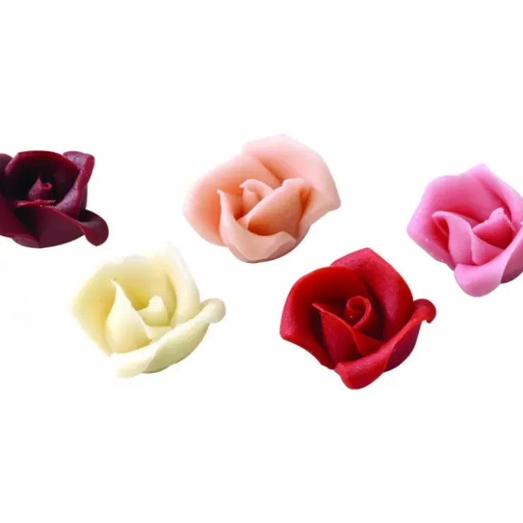 MALLARD FERRIERE Fleurs en pâte d'amande roses assorties (x35) Mallard Ferrière New