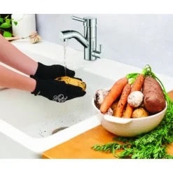 MASTRAD Gants de Nettoyage pour Légumes Noir Discount