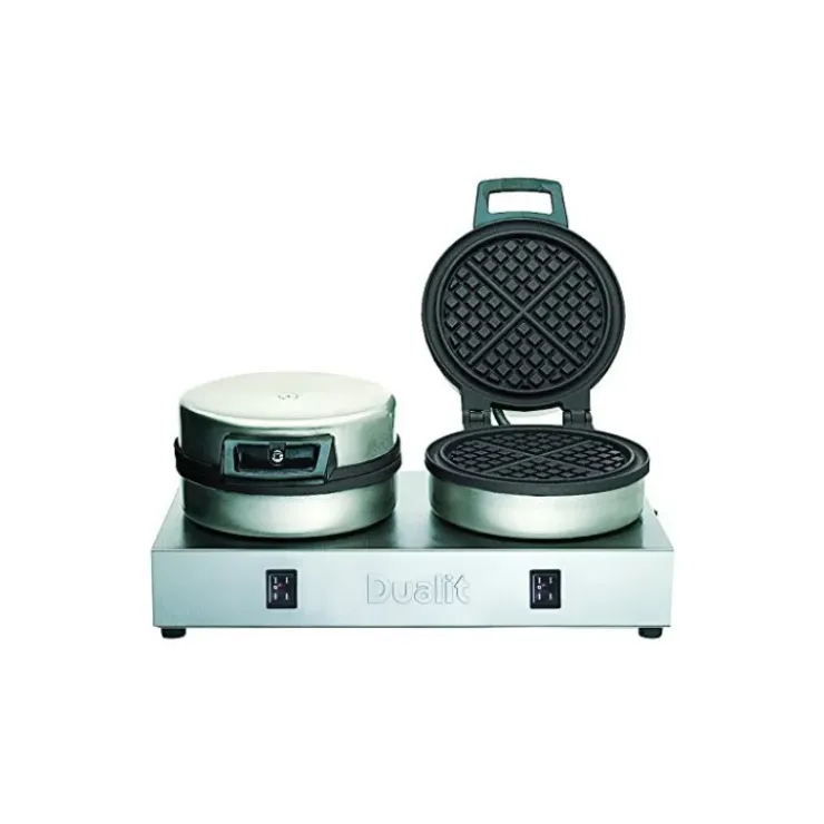 CUISINEADDICT Gaufrier Professionnel Double Ø180 mm Clearance