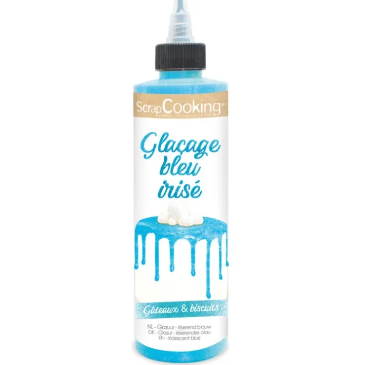 SCRAPCOOKING Glaçage Bleu Pailleté Goût Chocolat 140 g Hot