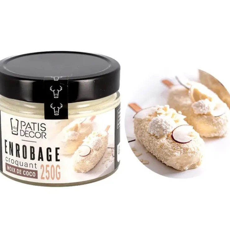 PATISDECOR Glaçage Rocher Noix de Coco 250 g Patisdécor Online