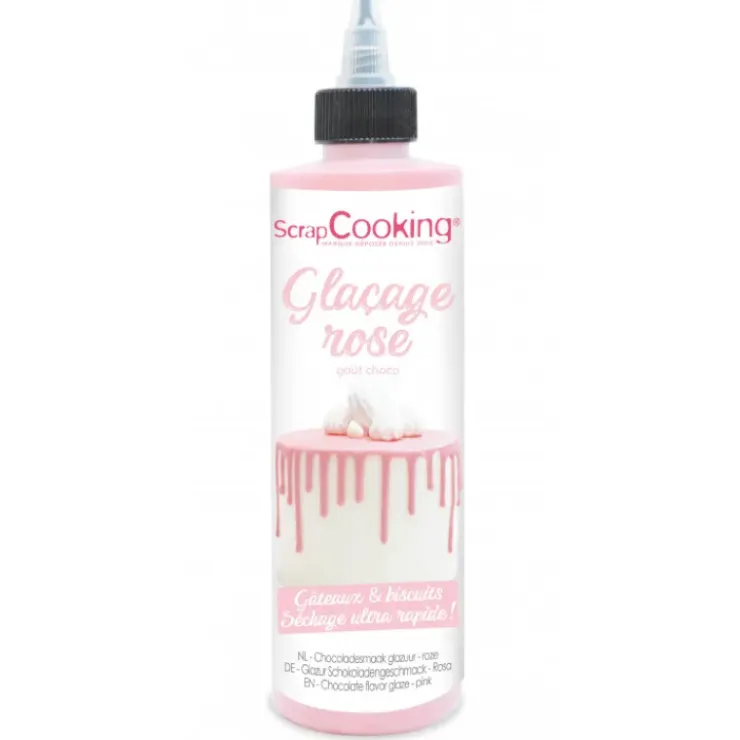 SCRAPCOOKING Glaçage Rose goût Chocolat 130 g Discount