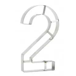 MALLARD FERRIERE Grand Emporte Pièce Inox Chiffre 2 32x18 cm Discount