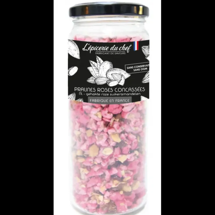 EPICERIE DU CHEF Grand pot pralines roses concassées 220 g L' Sale