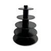GATODECO Grand Présentoir Noir Cupcakes 5 Etages Ronds Gatodéco Discount