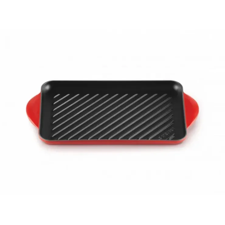 LE CREUSET Gril en Fonte Rectangulaire 32 cm Cerise Online