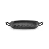 LE CREUSET Gril en Fonte Rectangulaire 30 cm Noir Mat Discount