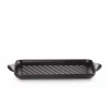 LE CREUSET Gril en Fonte Rectangulaire 32 cm Noir Mat Best