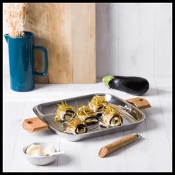 CRISTEL Grill Carré Casteline 30 cm Poignée Amovible Inox Outlet
