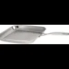 CRISTEL Grill Carré Castel'Pro 30 cm Poignée Fixe Inox Best