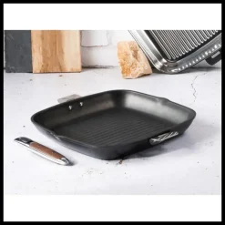 CRISTEL Grill Carré Cookway 28 cm Poignée Amovible Ultralu New
