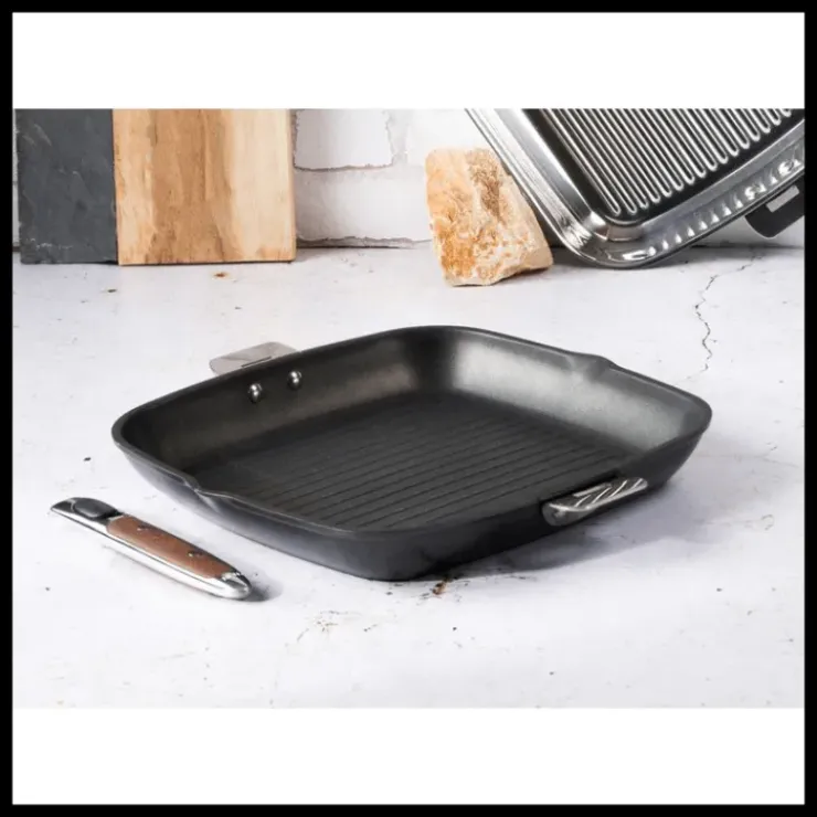 CRISTEL Grill Carré Cookway 28 cm Poignée Amovible Ultralu New