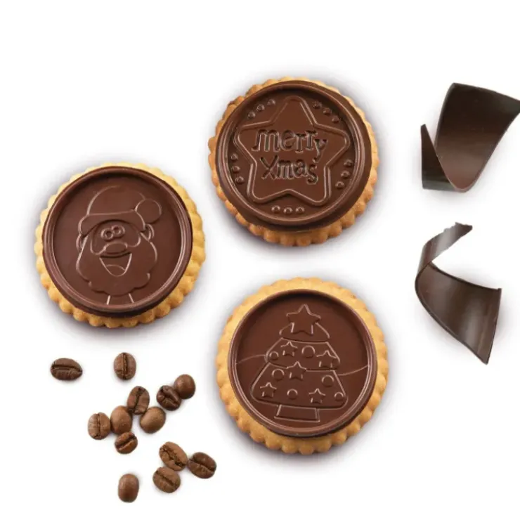 SILIKOMART Kit Biscuit Chocolat Rond Noël Ø 5,7 cm (x6) Hot