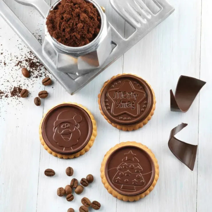 SILIKOMART Kit Biscuit Chocolat Rond Noël Ø 5,7 cm (x6) Hot