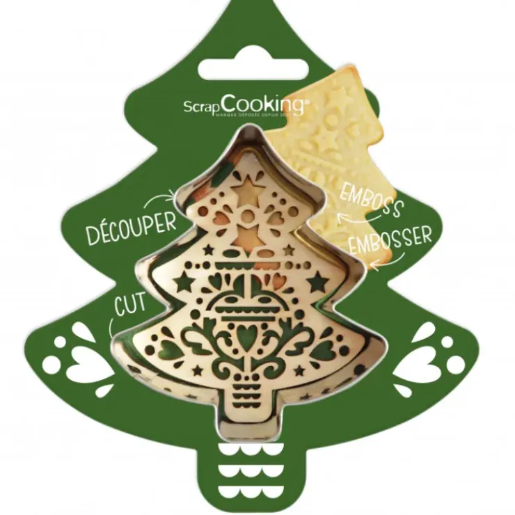 SCRAPCOOKING Kit Biscuit de Noël Sapin 8,2 cm Hot