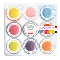 SCRAPCOOKING Kit Colorant Alimentaire Naturel en Poudre 16,5 g (x9) New