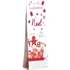 SCRAPCOOKING Kit Déco Bûche de Noël Rouge Outlet