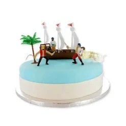 GATODECO Kit Décor Gâteau Bateau Pirates (6 pièces) New