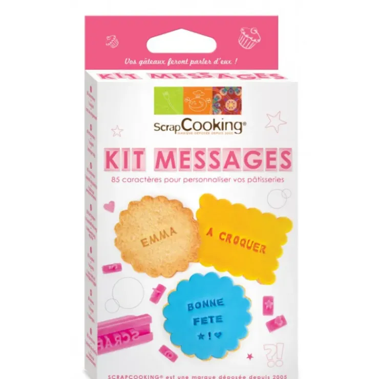 SCRAPCOOKING Kit Messages Biscuits Personnalisés 85 Emporte pièces Outlet