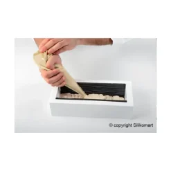 SILIKOMART Kit Moule à bûche et Tapis Décor Arabesque Professional Best