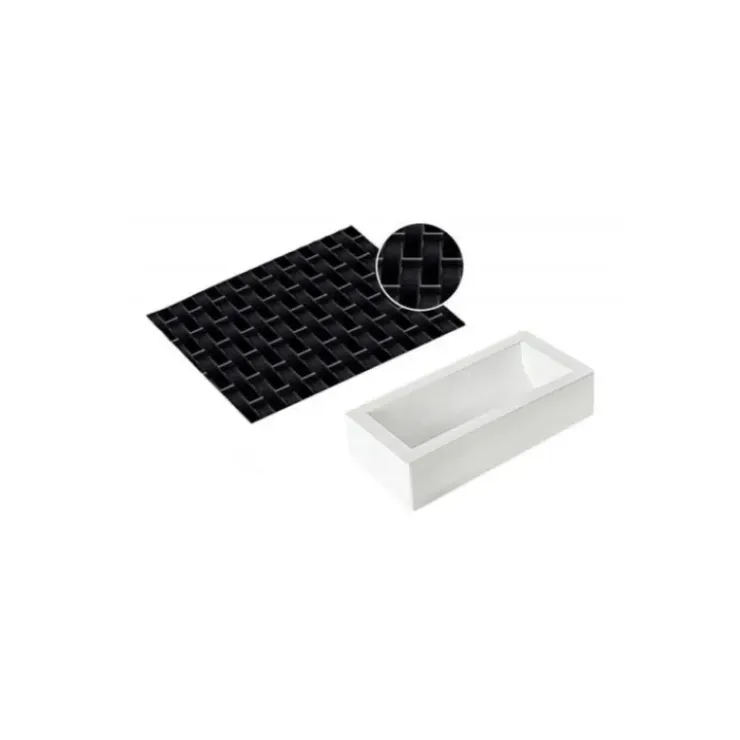 SILIKOMART Kit Moule à Bûche et Tapis Décor Tressé Professional Clearance