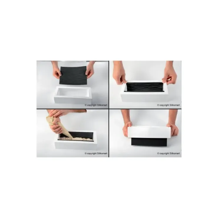 SILIKOMART Kit Moule à Bûche et Tapis Décor Tressé Professional Clearance