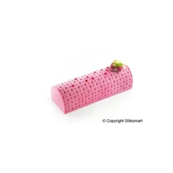 SILIKOMART Kit Moule à Bûche et Tapis Décor Pois Professional New